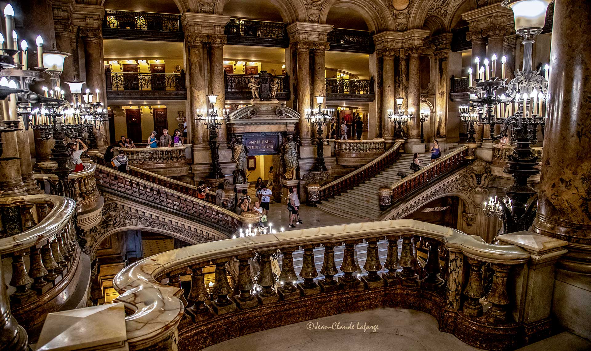 Intérieur de l'Opéra du Palais Garnier.	